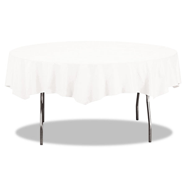 White Tissue/Poly 82" Octy/Round Paper Tablecover