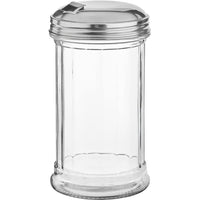 12 Oz Glass suger shaker/Dispenser with stainless steel pour-flip lid, by Geex Depot US